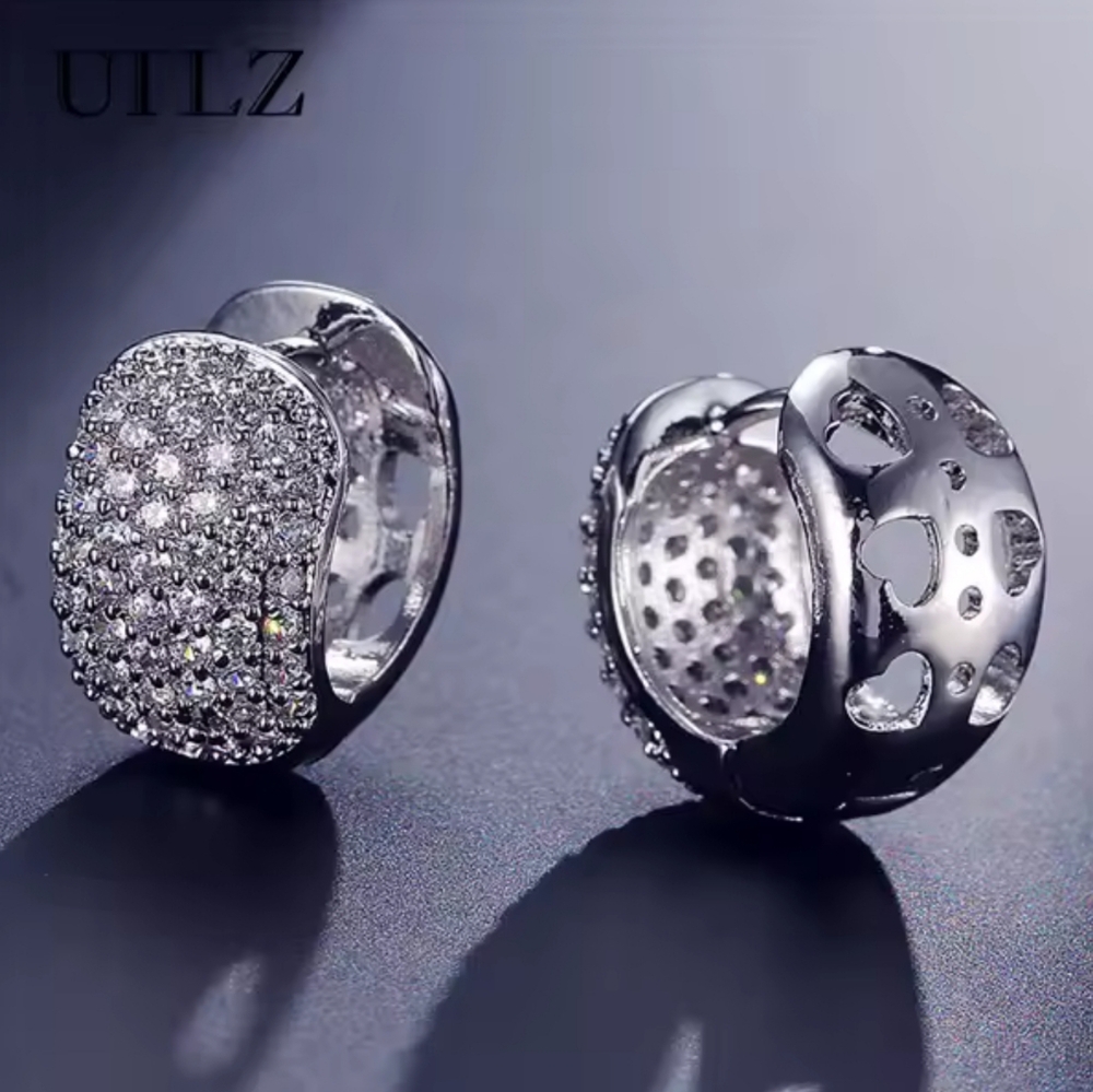 Sliver diamond earrings - Picture 2 of 7